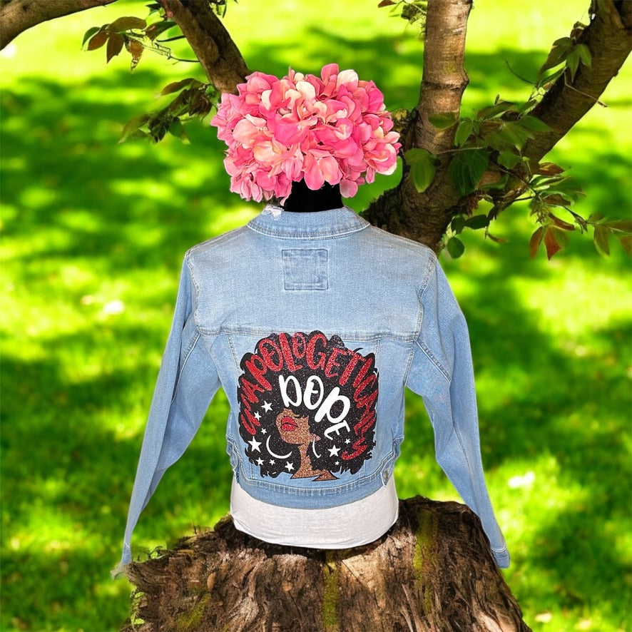 UNAPOLOGETICALLY DOPE DEMIN JACKET