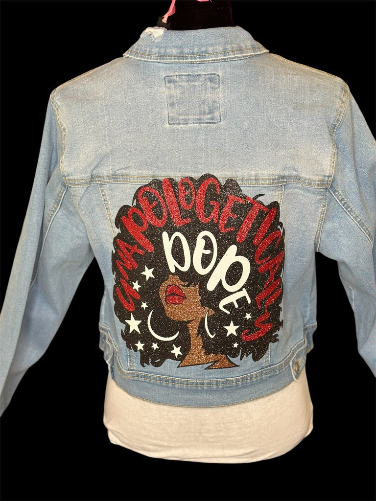 UNAPOLOGETICALLY DOPE DEMIN JACKET