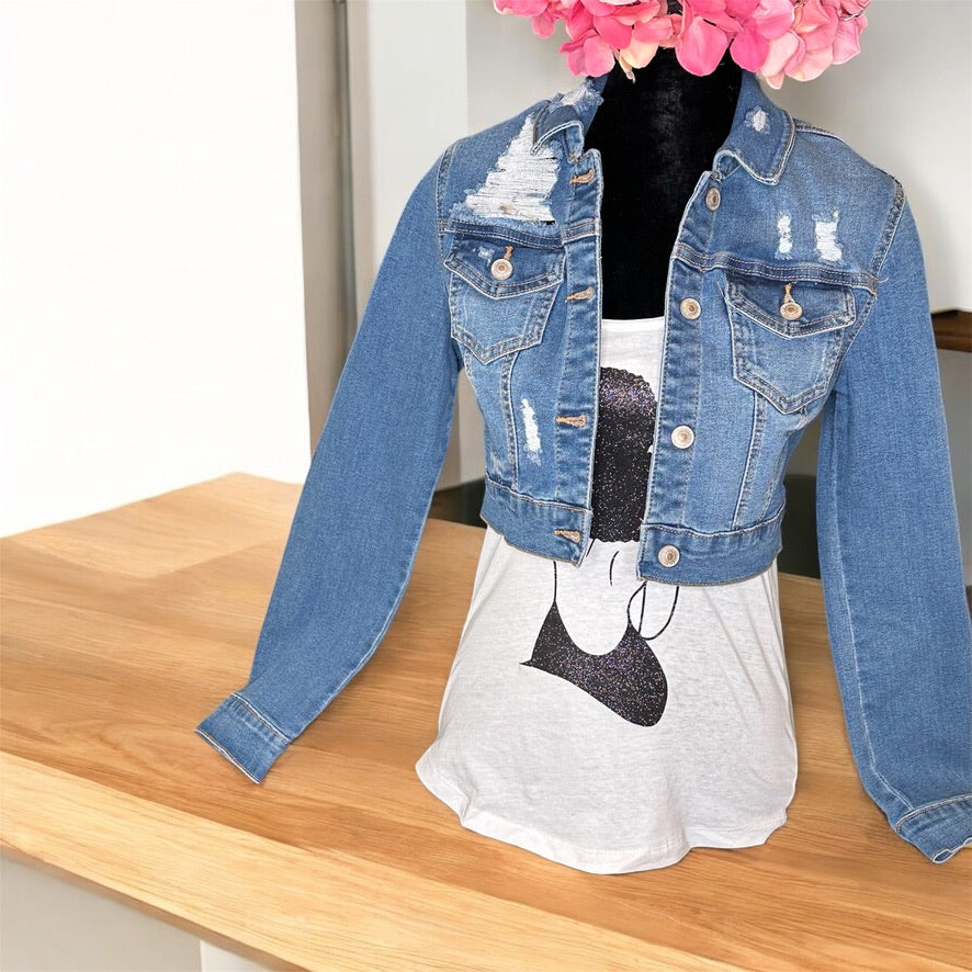 UNAPOLOGETICALLY DOPE CROP JACKET