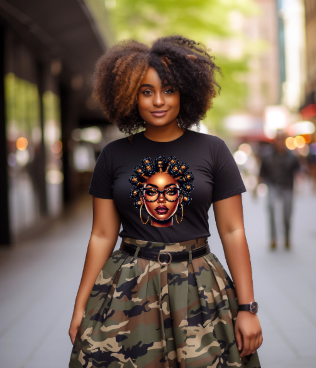 BANTU KNOT T-SHIRT (BLACK)