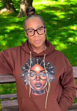 Load image into Gallery viewer, the Bantu Knot brown hoodie
