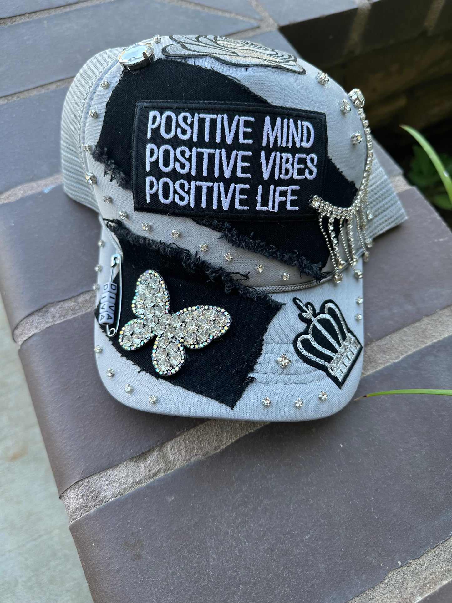 Positive Mind • Positive Vibes • Positive Life Custom Bling Cap