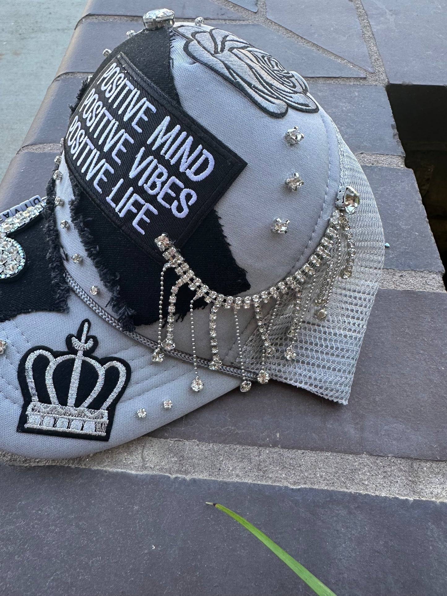Positive Mind • Positive Vibes • Positive Life Custom Bling Cap