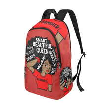 Load image into Gallery viewer, Custom #IAMHER backpack (red)
