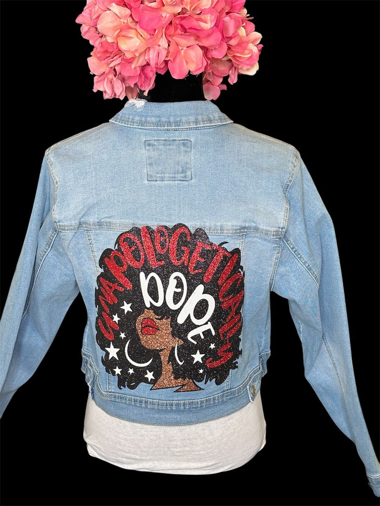 UNAPOLOGETICALLY DOPE DEMIN JACKET