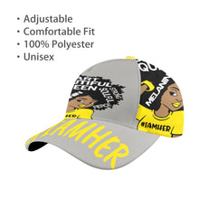 Load image into Gallery viewer, #IAMHER BASEBALL CAP (GRAY WITH YELLOW)
