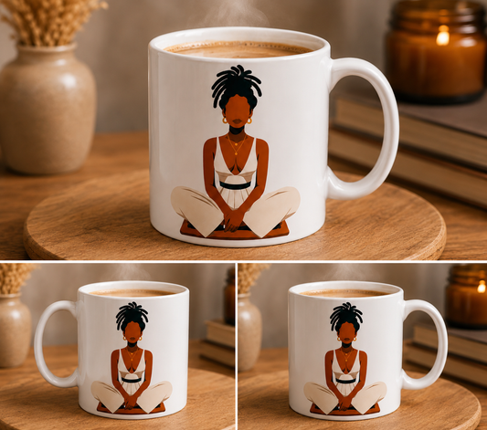 Peace Within Melanin Queen Ceramic Coffee Mug |