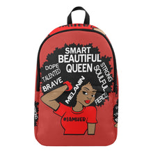 Load image into Gallery viewer, Custom #IAMHER backpack (red)
