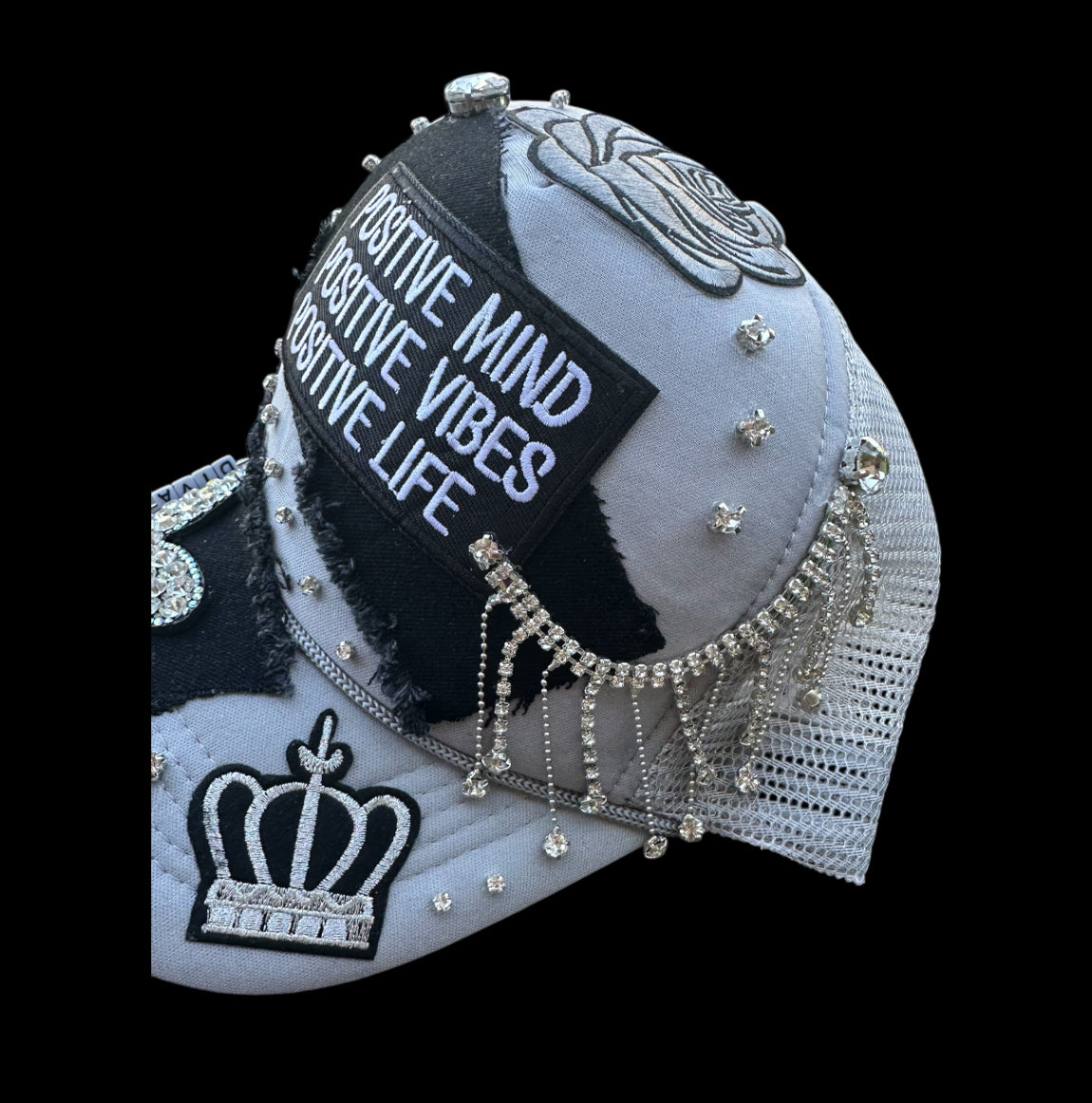 Positive Mind • Positive Vibes • Positive Life Custom Bling Cap