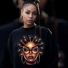 Load image into Gallery viewer, BANTU KNOT BLACK SWEATSHIRT
