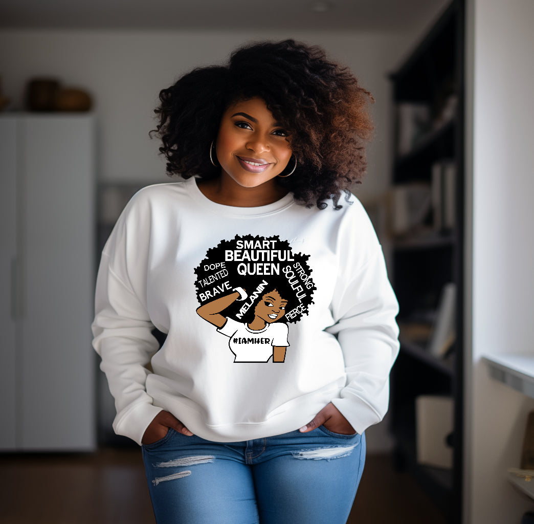 #IAMHER Custom Sweatshirt white image