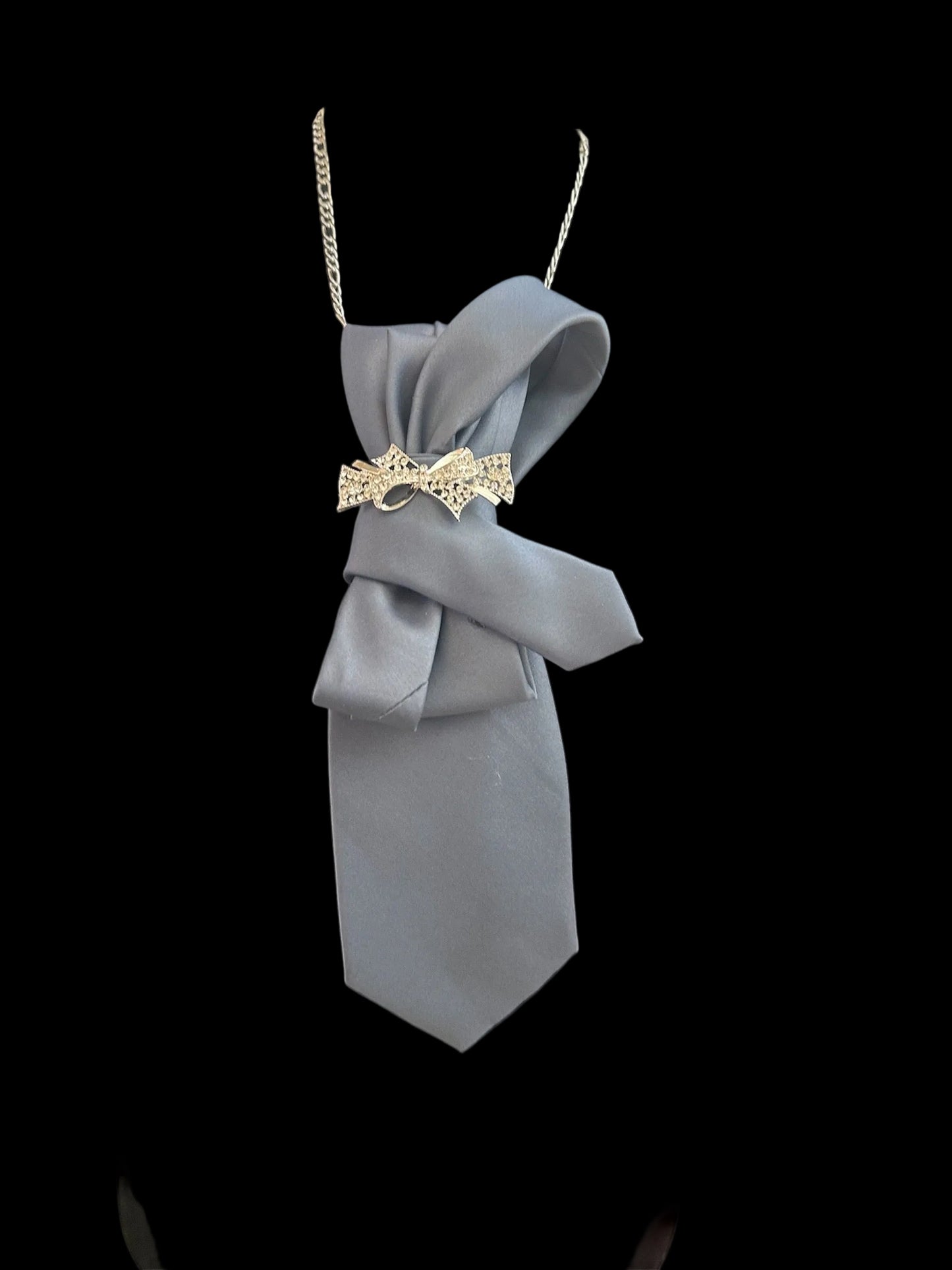 “Satin Statement Tie – Chic Bow Style”