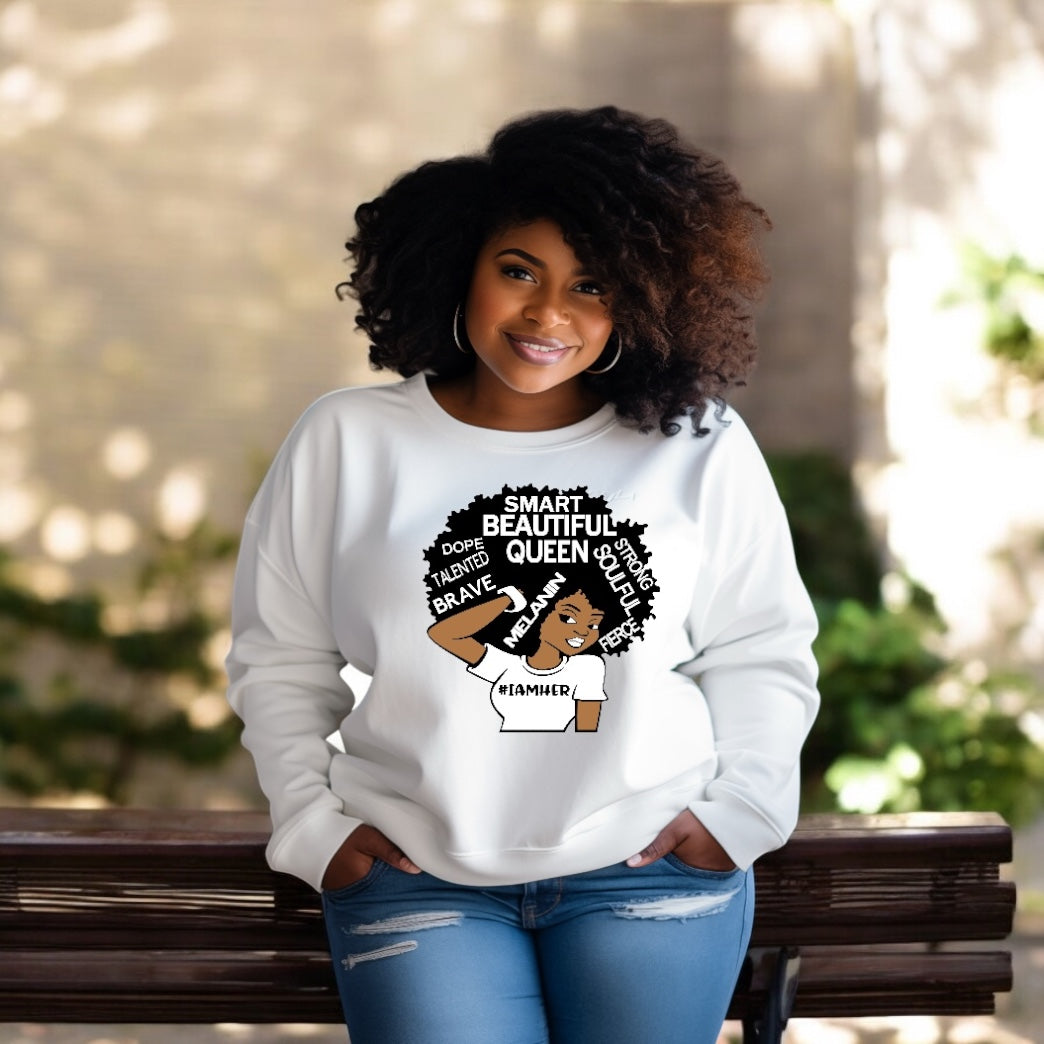 #IAMHER Custom Sweatshirt white image