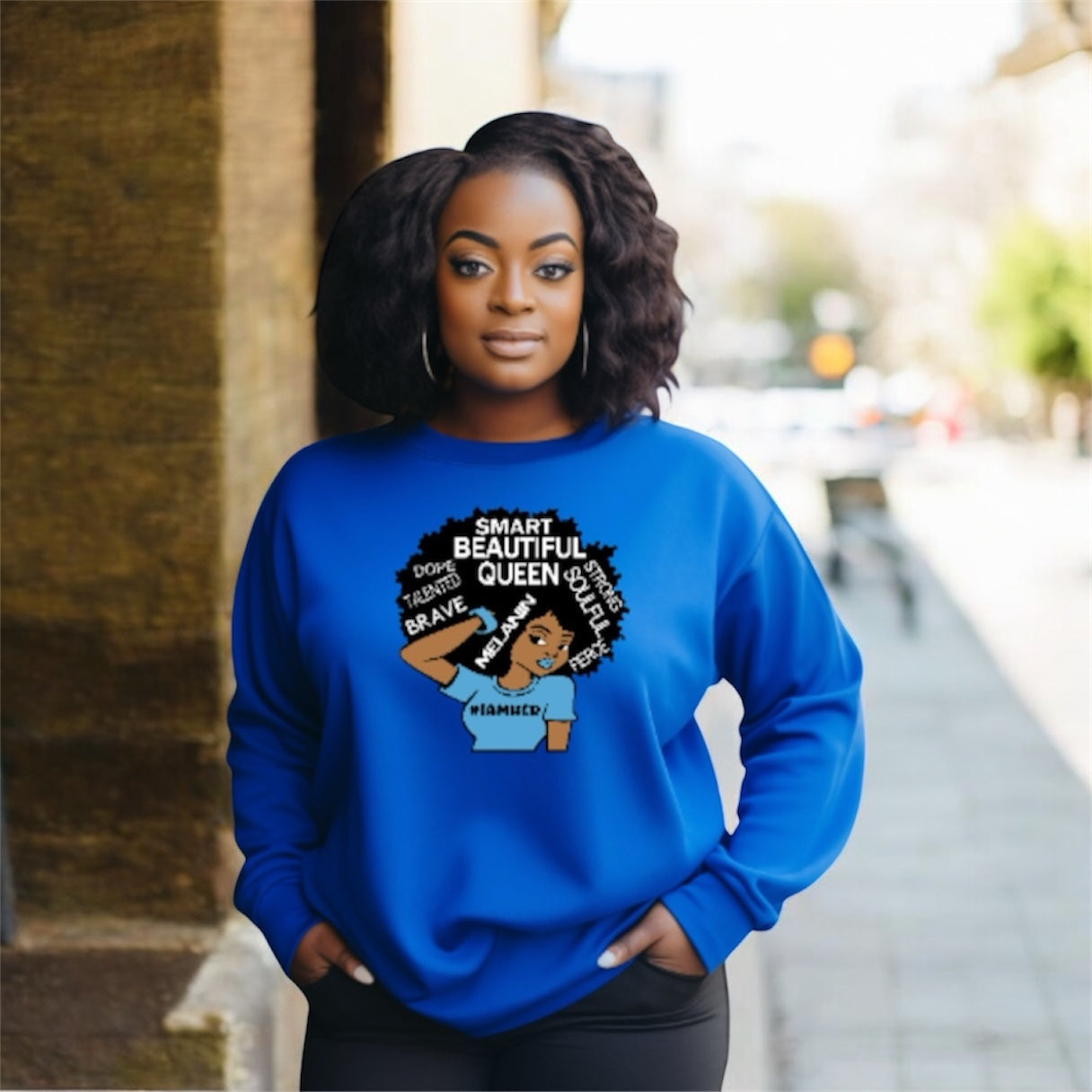 #IAMHER Royal Blue Sweatshirt light blue image