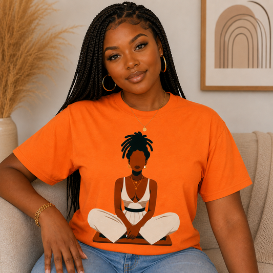 Peace Within Graphic T-Shirt | Melanin Meditation Tee | Women’s Inspirational Lifestyle Shirt