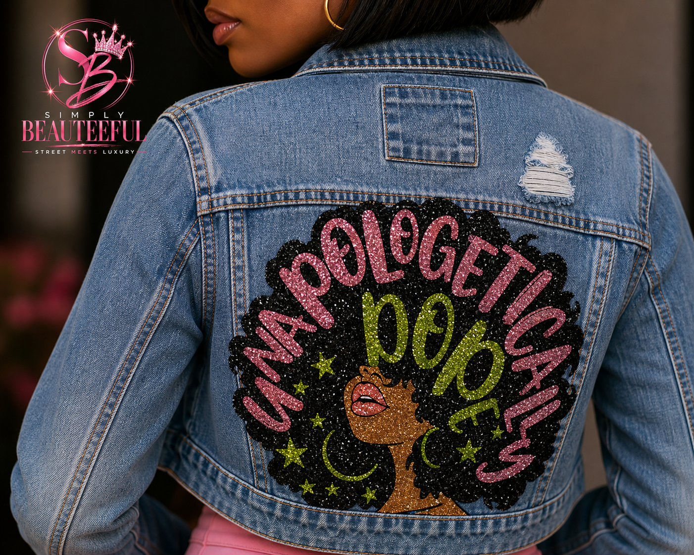 UNAPOLOGETICALLY DOPE CROP JACKET (Pink)