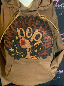 UNAPOLOGETICALLY DOPE HEATHER BROWN HOODIE