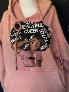 Vintage Pink #iamher hoodie