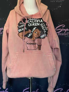 Vintage Pink #iamher hoodie