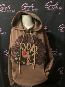 UNAPOLOGETICALLY DOPE HEATHER BROWN HOODIE