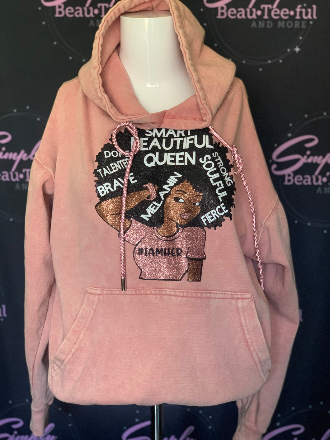 Vintage Pink #iamher hoodie