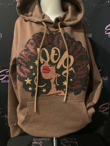 UNAPOLOGETICALLY DOPE HEATHER BROWN HOODIE